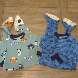Baby Boy Fleece Footed Pajamas Set Of 2